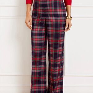 Talbots Greenwich Wide Leg Pants in Dashing Plaid
